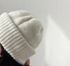 啄木鳥(niǎo)毛線(xiàn)帽子女秋冬季針織帽保暖護耳帽寬松冷帽加厚含羊毛堆堆棉帽 曬單實(shí)拍圖