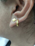 是你麥穗黃金耳扣女士足金百搭耳釘豐收新年女生節生日禮物送老婆媽媽 足金麥穗耳扣一對+證書(shū)+品牌禮盒 金重約2.1g 曬單實(shí)拍圖