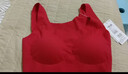 莫代爾酒紅色u型美背自帶胸墊背心女夏季內搭無(wú)袖t恤外穿辣妹短款上衣 曬單實(shí)拍圖