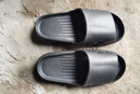 稻草人拖鞋男士居家用洗澡防滑浴室內戶(hù)外穿情侶厚底靜音女涼拖 黑44-45 曬單實(shí)拍圖