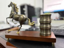 寧藝馬到成功馬年擺件銅馬筆筒辦公室領(lǐng)導老板辦公桌禮物輕奢高檔高端 馬到成功節節高筆筒【刻字款】 曬單實(shí)拍圖