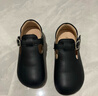 富羅迷女童皮鞋春秋季新款復古百搭軟底單鞋中大童簡(jiǎn)約勃肯鞋 黑色 35 曬單實(shí)拍圖