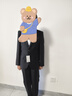 衣諾坊兒童西服套裝演出服黑色西裝男童主持人禮服 黑色套裝  160碼 曬單實(shí)拍圖