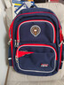 牛津大學(xué)（University of Oxford）書(shū)包男兒童書(shū)包女小學(xué)生3-6年級雙肩背包減負英倫風(fēng) X1092深藍/紅 曬單實(shí)拍圖