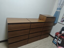 實(shí)木五斗柜客廳大容量?jì)Σ毓窆艠?shù)參天臥室床尾置物柜藝術(shù)感抽屜柜 120檀木色/四層四抽*2+五層五抽-送貨上門(mén) 曬單實(shí)拍圖
