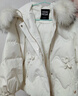 VEROMODA羽絨服女季新款90白鴨絨純色短款連帽325423033 蜜乳白色 M 曬單實(shí)拍圖