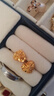 周六福5G工藝黃金耳釘女小心心生日禮物計價(jià)A0910859 約1.87g 一對 曬單實(shí)拍圖