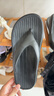 樸西晴沙人字拖鞋女士新款軟底防滑可外穿海邊涼拖鞋男 珍珠黑 44-45 曬單實(shí)拍圖