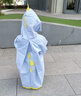 SEVEN ONLY OLINE小萌鯊雨鞋兒童雨衣套裝女童可愛(ài)防滑水鞋幼兒園學(xué)生上學(xué)寶寶雨靴 雨衣藍色【僅雨衣】 雨衣M碼【身高101-115穿】 曬單實(shí)拍圖