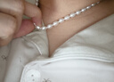天使之淚淡水珍珠項鏈S925銀鎖骨鏈米形珠5-6mm珠寶首飾禮物女日常百搭 曬單實(shí)拍圖
