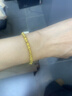 中國黃金（CHINA GOLD）碎金子黃金手鏈女足金盤(pán)纏金手串生日情人節禮物送女友老婆 【京速達】足金碎金子手串約3.2g*甄選禮盒 曬單實(shí)拍圖