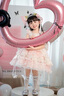 G.duck童裝洛麗塔公主裙兒童連衣裙夏季2025生日禮服女童裙子超仙蓬蓬裙 粉色裙子加拖尾 100 (建議身高90-100 3-4歲) 曬單實(shí)拍圖