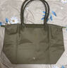 瓏驤（LONGCHAMP）女士洋薊綠色錦綸大號可折疊長(cháng)柄手提包 L1899 919 M04 曬單實(shí)拍圖