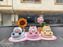 可愛(ài)卡通搖頭汽車(chē)擺件車(chē)載車(chē)內飾品女創(chuàng  )意車(chē)上中控臺裝飾用品 企鵝+小豬+貓咪+毛絨粉花+太陽(yáng)花+粉花墊 曬單實(shí)拍圖