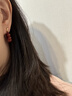 溥畔老鳳凰國祿時(shí)尚圈圈南紅瑪瑙耳環(huán)女耳飾氣質(zhì)耳墜耳釘2024新款潮 紅蘿-18k金款一對兩只 曬單實(shí)拍圖