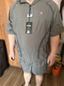皮爾卡丹（pierre cardin）速干工裝連帽短袖t恤男士休閑運動(dòng)套裝夏季潮流拼接寬松衣服男裝 灰色兩件套 2XL 140-160斤 曬單實(shí)拍圖