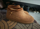 京東京造【純羊毛】雪地靴男加厚加絨羊皮毛一體平底純色圓頭短靴駝色42 曬單實(shí)拍圖