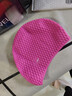 速比濤（Speedo）硅膠泳帽長(cháng)發(fā)泡泡帽防水護耳游泳帽 粉色 曬單實(shí)拍圖