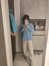 優(yōu)衣庫女裝全棉襯衫/長(cháng)袖襯衣休閑通勤外套26春夏新款482828 63 天藍色 M 曬單實(shí)拍圖