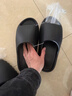 H8奢椰子拖鞋外穿踩屎感2026夏季防滑莆田情侶男女厚底運動(dòng)男士拖鞋 黑曜石（莆田升級版） 42 曬單實(shí)拍圖