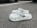 【CROCS同款】洞洞鞋男女時(shí)尚厚底增高夏季卡駱馳同款涼鞋戶(hù)外 灰色 40 -41 曬單實(shí)拍圖