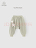 乖奇熊男女寶寶純棉抓絨大PP長(cháng)褲子春秋季嬰兒童外穿保暖休閑束腳褲春裝 曬單實(shí)拍圖