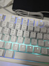 狼蛛（AULA）S98機械鍵盤(pán)有線(xiàn)/藍牙/無(wú)線(xiàn)三模連接Gasket結構熱插拔2U0 96鍵 游戲辦公鍵盤(pán) 【無(wú)線(xiàn)版】S98 簡(jiǎn)約白-混光 茶軸 曬單實(shí)拍圖