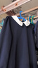 優(yōu)衣庫童裝女童針織裙連衣裙禮服禮裙校服演出服可機洗475693 69 藏青色 130 曬單實(shí)拍圖