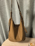 裘真【宋佳同款】格物塌塌包植鞣羊皮雙耳水桶包女大容量通勤包 大象灰 曬單實(shí)拍圖