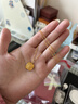 周六福爆閃方糖黃金項鏈吊墜生日禮物計價(jià)A0613172 約4.09g 40+5cm 曬單實(shí)拍圖