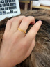 六福珠寶足金馬上暴富生肖馬銅錢(qián)紋實(shí)心黃金戒指計價(jià)F95G0003DS 11號-3.66克(含工費370元) 曬單實(shí)拍圖
