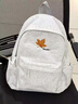 匡睿書(shū)包初中女生高顏值設計感小眾刺繡雙肩包女簡(jiǎn)約百搭韓系高中女生 灰白色（帶可樂(lè )杯掛件） 曬單實(shí)拍圖