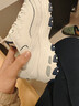 斯凱奇（Skechers）男女鞋小白熊休閑鞋子厚底增高百搭運動(dòng)軟底老爹鞋99999863 白色/海軍藍色/WNV 37 曬單實(shí)拍圖