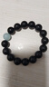 峨眉山黑曜石海藍寶手串水晶瑪瑙補水情侶手鏈生日禮物 曬單實(shí)拍圖