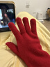 GOLOVEJOY高樂(lè )捷100%羊毛手套女保暖加絨厚通勤防風(fēng)針織觸屏新年禮物騏驥紅 曬單實(shí)拍圖