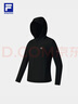 FILA 斐樂(lè )官方女士針織連帽外套秋新款健身運動(dòng)防曬上衣運動(dòng)夾克 深黑-BK S 160/80A/S 曬單實(shí)拍圖