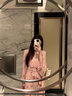 鹿王戀雪碎花雪紡連衣裙女春秋季2026年新款小個(gè)子收腰顯瘦氣質(zhì)百搭長(cháng)裙子 藕粉色 S 曬單實(shí)拍圖