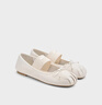 CHARLES&KEITH26春新品平底蝴蝶結瑪麗珍鞋芭蕾舞鞋CK1-70920211 Chalk2粉白色2 37 （235） 曬單實(shí)拍圖