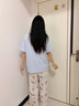 安之伴【巨好睡】睡衣女夏季涼感彈彈棉減齡少女感卡通休閑女士家居服 海鹽藍【柔軟有彈性-超透氣】 L 曬單實(shí)拍圖