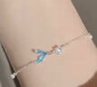 中國黃金（CHINA GOLD）S925銀月光魚(yú)尾手鏈女款輕奢小眾婦女節生日禮物送女友老婆愛(ài)人 【今/次日達】月光魚(yú)尾手鏈 曬單實(shí)拍圖
