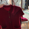 圓領(lǐng)毛衣外套女裝春秋2025新款寬松外搭上衣大碼洋氣短款針織開(kāi)衫 【紅色】 2XL 建議130-145斤 曬單實(shí)拍圖