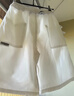 左西男童工裝短褲兒童全棉中褲2025新款男孩夏裝透氣褲子潮 白色 150 曬單實(shí)拍圖