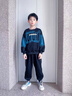 兒童裝男童套裝春裝2026新款春秋款中大童男孩春季衛衣運動(dòng)酷帥潮 藍色 150 曬單實(shí)拍圖
