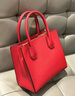 MICHAEL KORSMK Mercer經(jīng)典Logo荔枝紋牛皮手提單肩斜挎包 送女友節日送禮 紅色35S1GM9M2L-FLAME(本命年紅） 曬單實(shí)拍圖