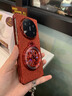 適用華為matex6/MATEX7折疊屏手機殼紅色閃粉MateX6典藏版保護套全包防摔旋轉馬支架帶掛繩高級女 【紅色-旋轉馬支架】手繩款 華為 Mate X6 曬單實(shí)拍圖