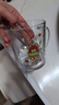 依生象寶嬰兒童玻璃牛奶杯 寶寶帶刻度吸管早餐杯耐熱帶手柄400ml小熊 曬單實(shí)拍圖