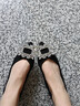 九寸陽(yáng)光尖頭女鞋法式淺口水鉆黑色女士氣質(zhì)平底瓢鞋2025年新款平底單鞋女 黑色 1.5cm 36 曬單實(shí)拍圖