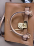MICHAEL KORS禮物輕奢MK女包HAMILTON手提單肩斜挎包小號牛皮棕 曬單實(shí)拍圖