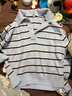 優(yōu)衣庫女裝柔滑棉質(zhì)POLO領(lǐng)條紋針織衫/毛衣毛衫26春夏新款484503 60 淺藍色 M 曬單實(shí)拍圖