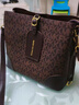 大容量水桶包單肩斜挎手提包真皮女包秋冬2026新款時(shí)尚輕奢包包潮 印花棕色 專(zhuān)柜正品 曬單實(shí)拍圖